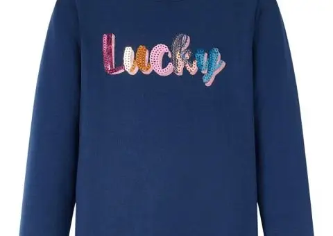 Tricou de copii cu mâneci lungi, bleumarin 116 - 1/5