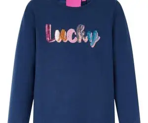 Tricou de copii cu mâneci lungi, bleumarin 116