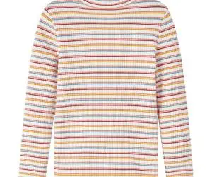 Tricou de copii cu mâneci lungi, ecru, 104