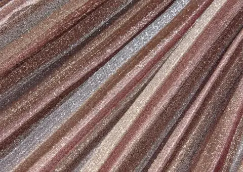 Fusta plisată pentru copii cu sclipici, maro și roz, 116 - 4/5