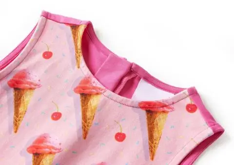 Rochie pentru copii roz aprins, 116 - 3/5