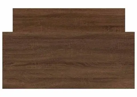 Cadru pat fără saltea stejar maro, 90x190 cm, lemn prelucrat - 5/5