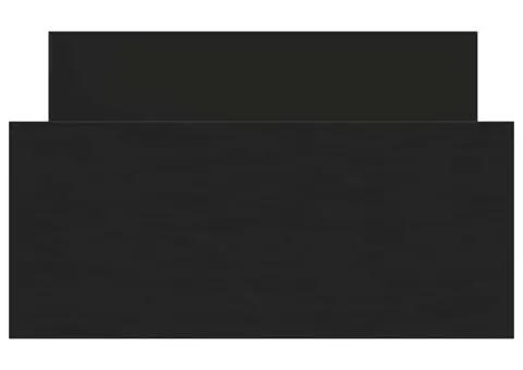 Cadru de pat, negru, 90x200 cm, lemn prelucrat - 5/5