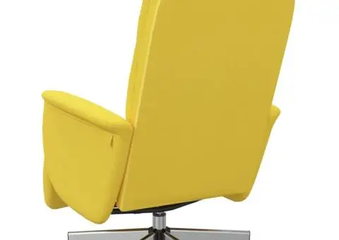 Fotoliu rabatabil cu suport de picioare, galben deschis, textil - 5/5