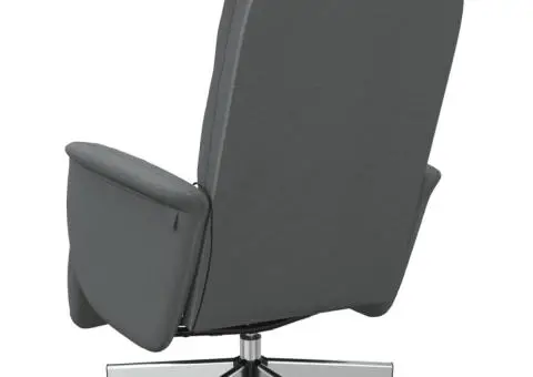 Fotoliu masaj rabatabil cu suport picioare, gri închis, textil - 5/5