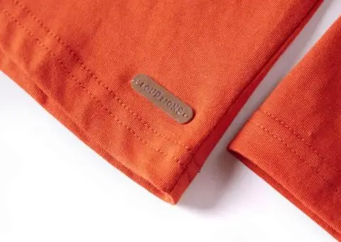 Tricou de copii cu mâneci lungi, portocaliu, 140 - 5/5