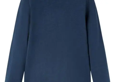 Tricou de copii cu mâneci lungi, bleumarin melanj, 92 - 2/5