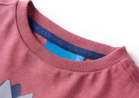 Tricou pentru copii cu mâneci lungi roșu închis 116 - 3/5