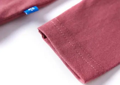 Tricou pentru copii cu mâneci lungi roșu închis 116 - 5/5