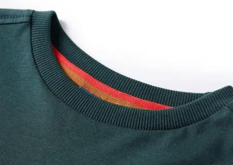 Tricou de copii cu mâneci lungi verde închis 128 - 3/5