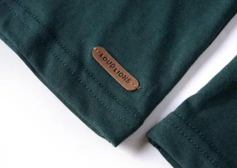 Tricou de copii cu mâneci lungi verde închis 128 - 5/5