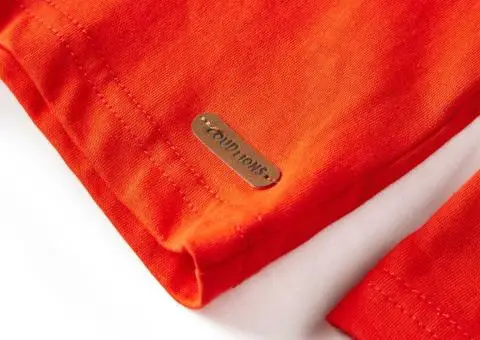 Tricou de copii cu mâneci lungi portocaliu aprins 140 - 5/5