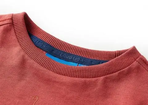 Tricou pentru copii cu mâneci lungi roșu ars 92 - 3/5