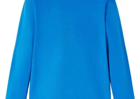 Tricou de copii cu mâneci lungi, albastru cobalt, 140 - 2/5