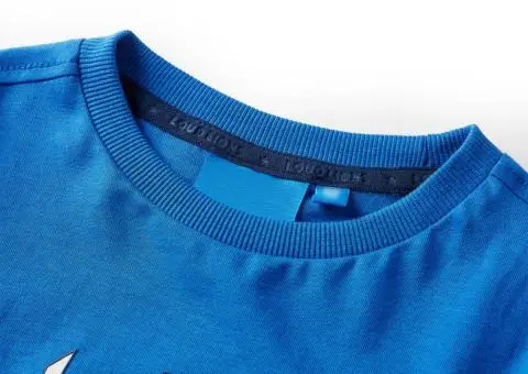 Tricou de copii cu mâneci lungi, albastru cobalt, 140 - 3/5