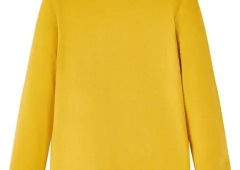 Tricou pentru copii cu mâneci lungi ocru închis 116 - 2/5