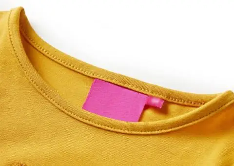 Tricou pentru copii cu mâneci lungi ocru închis 116 - 3/5