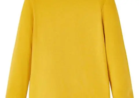 Tricou pentru copii cu mâneci lungi ocru închis 140 - 2/5