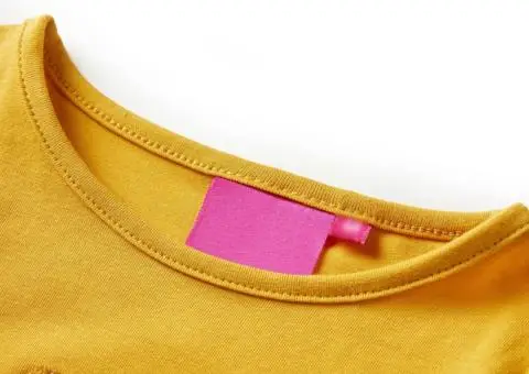 Tricou pentru copii cu mâneci lungi ocru închis 140 - 3/5