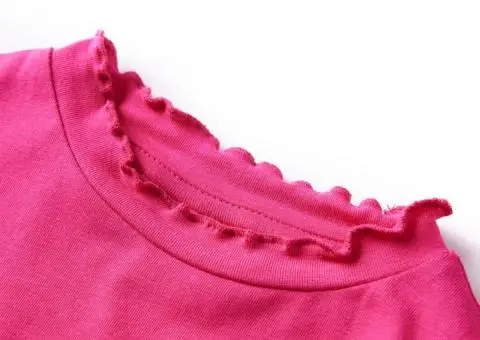 Tricou pentru copii cu mâneci lungi, roz aprins, 104 - 3/5