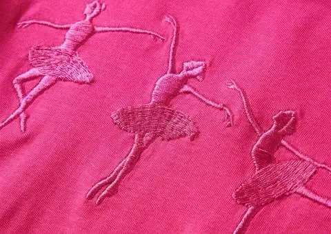 Tricou pentru copii cu mâneci lungi, roz aprins, 104 - 4/5