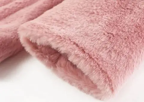 Palton pentru copii din blană artificială, roz, 104 - 5/5