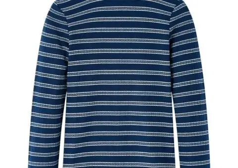 Tricou cu mâneci lungi pentru copii, bleumarin, 140 - 1/5