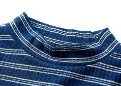 Tricou cu mâneci lungi pentru copii, bleumarin, 140 - 3/5