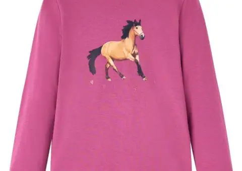 Tricou pentru copii cu mâneci lungi, zmeuriu, 92 - 1/5