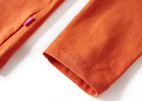 Tricou pentru copii cu mâneci lungi, portocaliu ars, 92 - 5/5