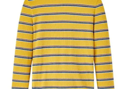 Tricou pentru copii cu mâneci lungi, ocru, 92 - 1/5