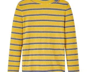 Tricou pentru copii cu mâneci lungi, ocru, 92