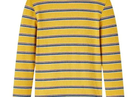 Tricou pentru copii cu mâneci lungi, ocru, 92 - 2/5