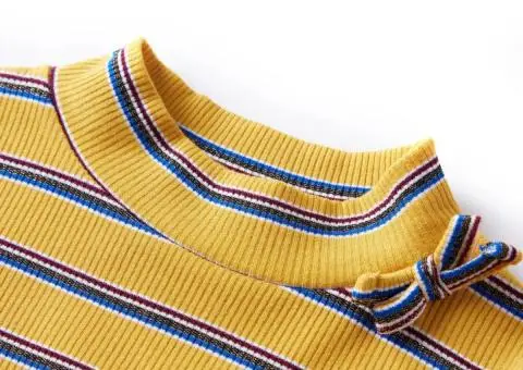 Tricou pentru copii cu mâneci lungi, ocru, 92 - 3/5