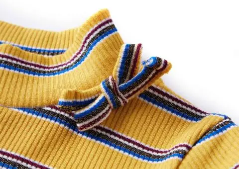 Tricou pentru copii cu mâneci lungi, ocru, 92 - 4/5