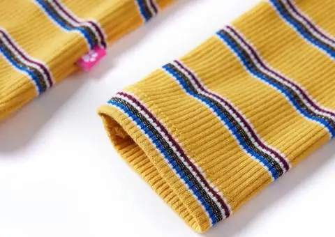 Tricou pentru copii cu mâneci lungi, ocru, 92 - 5/5