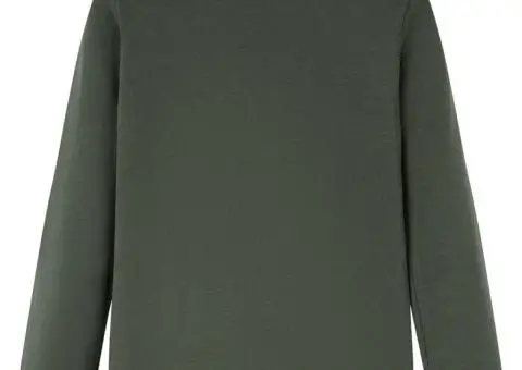 Tricou cu mâneci lungi pentru copii, kaki, 116 - 2/5