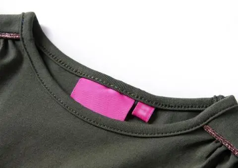 Tricou cu mâneci lungi pentru copii, kaki, 116 - 3/5