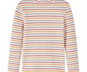 Tricou de copii cu mâneci lungi, ecru, 128