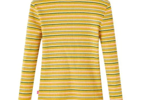 Tricou de copii cu mâneci lungi, ocru, 128 - 2/5