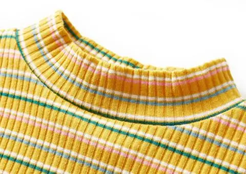 Tricou de copii cu mâneci lungi, ocru, 128 - 3/5