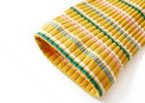 Tricou de copii cu mâneci lungi, ocru, 128 - 5/5