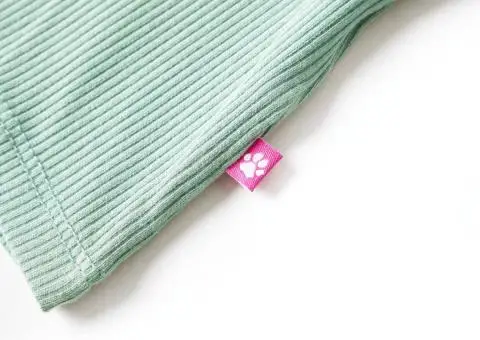 Tricou de copii cu mâneci lungi, guler tunică, verde mentă închis, 92 - 4/5