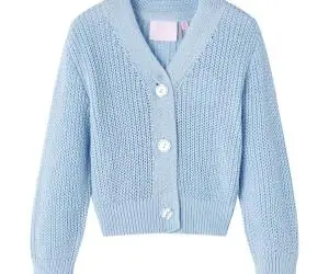 Cardigan pentru copii tricotat, albastru, 116