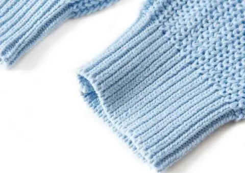 Cardigan pentru copii tricotat, albastru, 116 - 5/5