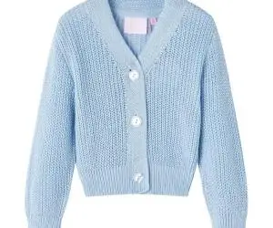 Cardigan pentru copii tricotat, albastru, 92