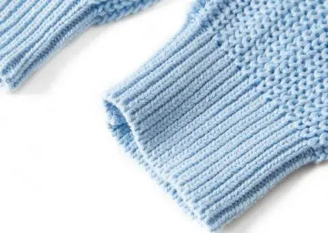 Cardigan pentru copii tricotat, albastru, 92 - 5/5