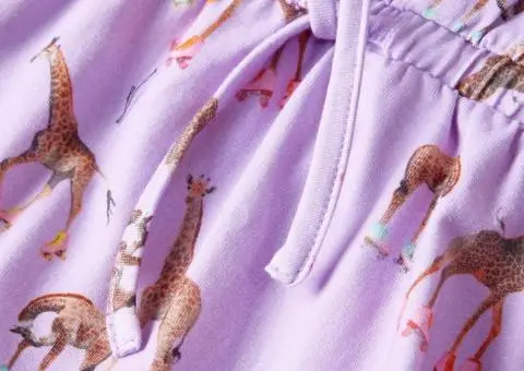 Rochie de copii, mâneci cu volane șnur talie, lila 140 - 5/5