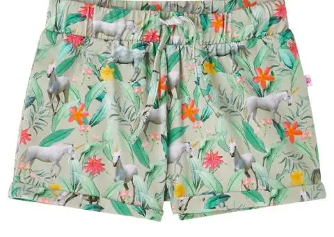 Pantaloni scurți de copii cu șnur, kaki, 92 - 1/5