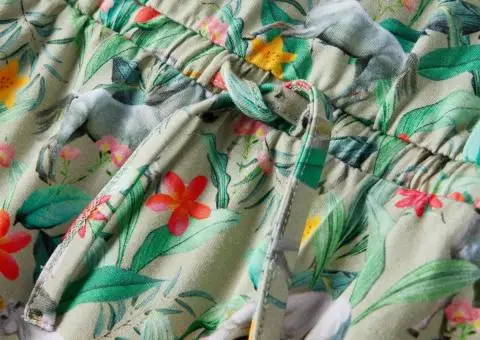 Rochie copii cu mâneci largi kaki deschis 104 - 5/5